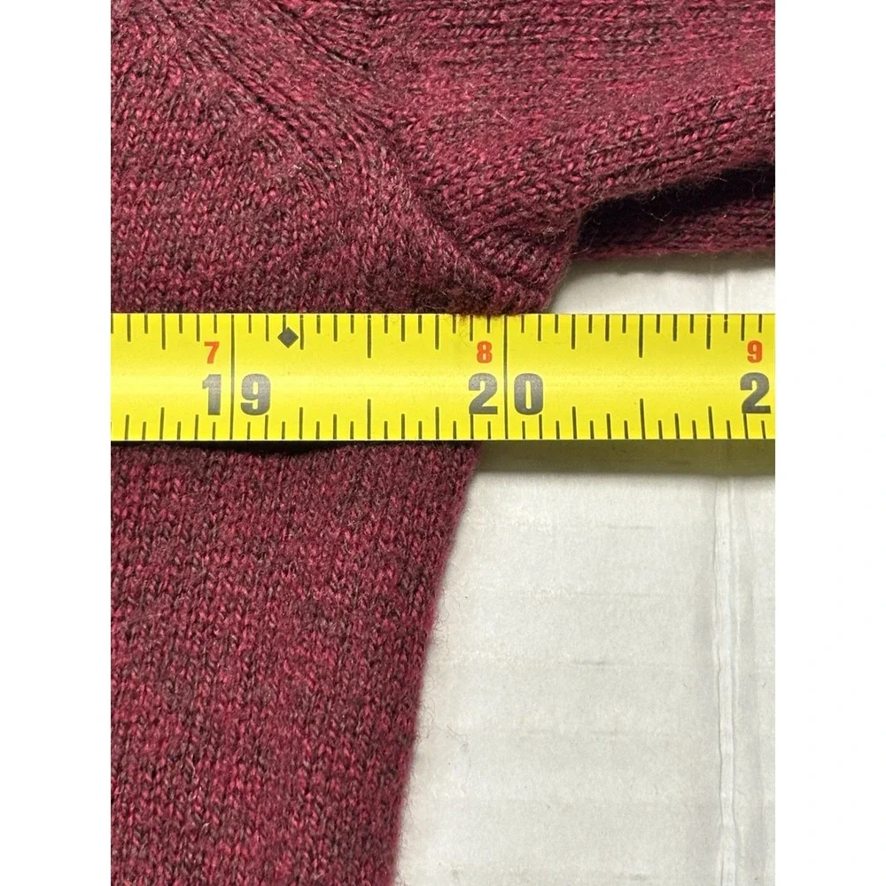 Abercrombie‎ & Fitch Cashmere Blend V Neck Sweater Mens S Burgundy Moose
